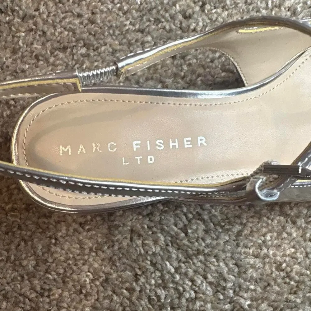 Copied - Silver metallic mary jane heels